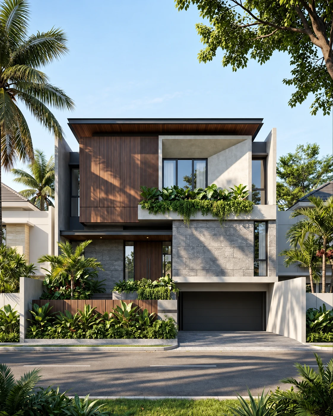 Tropical Stone-clad Townhouse
